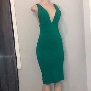 Green cocktail dress